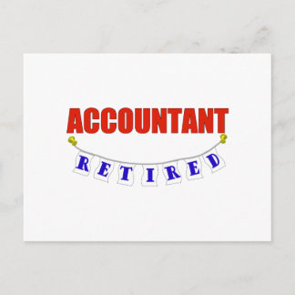 RETIRED ACCOUNTANT POSTCARD