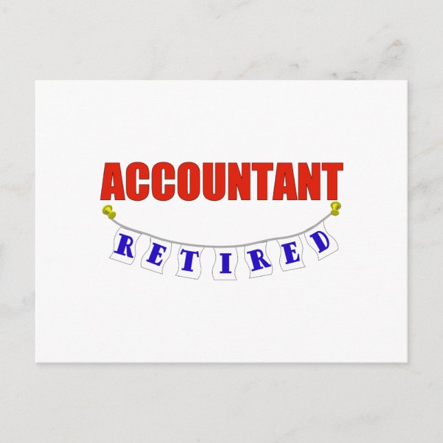 RETIRED ACCOUNTANT POSTCARD (Front)