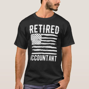 Retired Accountant Profession American Flag T-Shirt