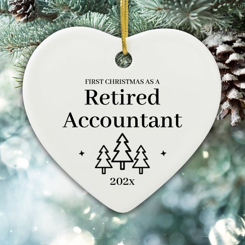 Retired Accountant Retirement Christmas Ornament