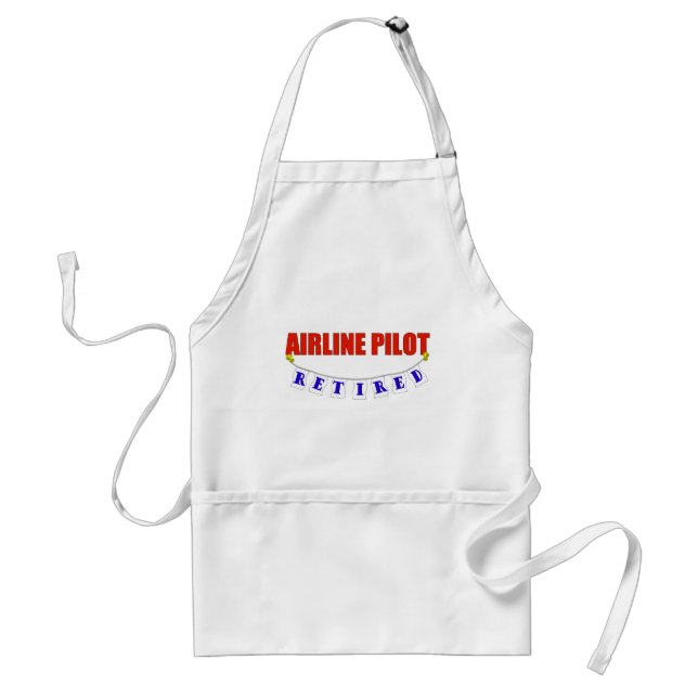 RETIRED AIRLINE PILOT ADULT APRON (Front)