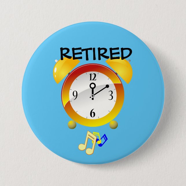 Retired Alarm Clock Button (Front)