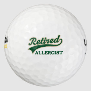 Retired Allergist Funny Retirement Golf Balls
