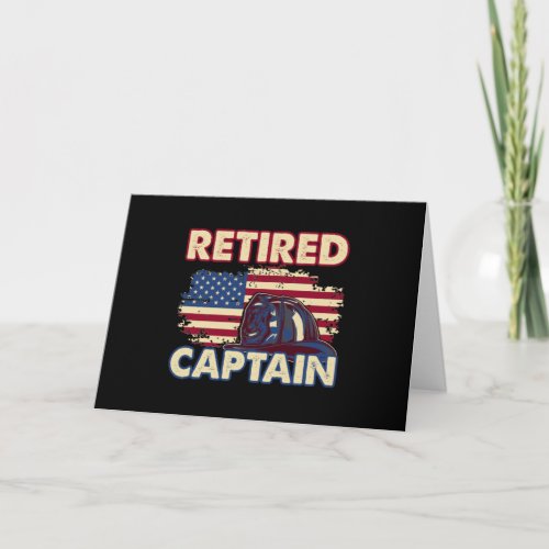 Retired American Firefighter Captain Retirement Card