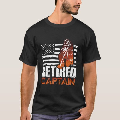 Retired American Firefighter Captain Retirement Gi T_Shirt
