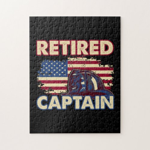 Retired American Firefighter Captain Retirement Jigsaw Puzzle
