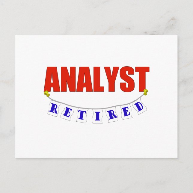 RETIRED ANALYST POSTCARD (Front)
