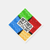 Retired and Ready to Relax, Funny Retirement Napkins (Corner)