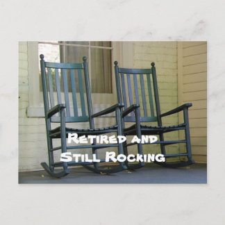 "Retired and Still Rocking" fun custom design Postcard