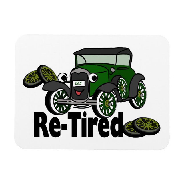ReTired Antique Car Humor Magnet (Horizontal)