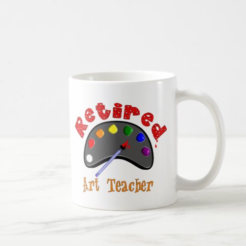 Retired Art Teacher 3D Embossed Style Pallet Coffee Mug