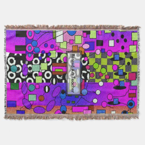 Retired Art Teacher Abstract Woven Blanket