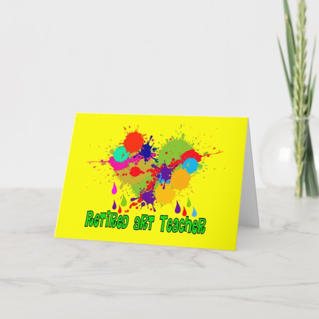 Retired Art Teacher Gifts Card (Front)