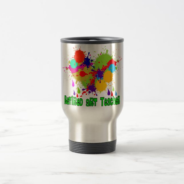 Retired Art Teacher Gifts Travel Mug (Center)