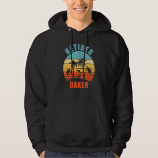Retired Baker Funny Baking Happy Retirement Hoodie