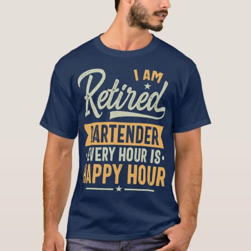 Retired Bartender Gift Ideas Bartender Retired Gif T_Shirt