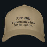Retired Baseball Cap<br><div class="desc">Design your own baseball cap on Zazzle! Our design tool allows you to upload & add your own artwork, design, or pictures to make a one of a kind baseball cap. Add text using great fonts and preview your design. This easy to customize baseball cap has no minimum order and...</div>