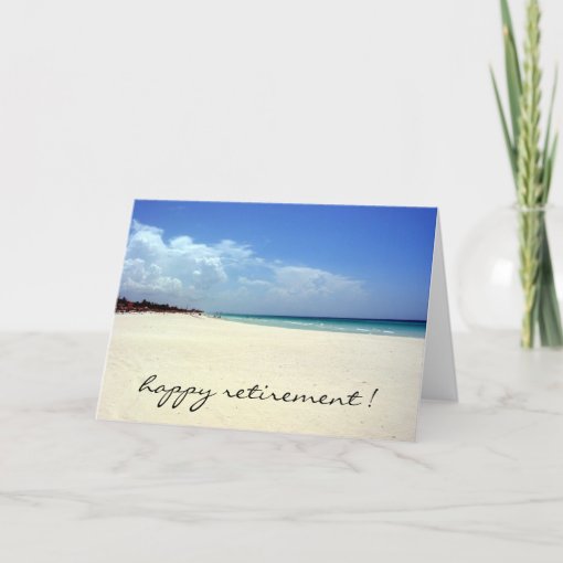 retired beach card | Zazzle