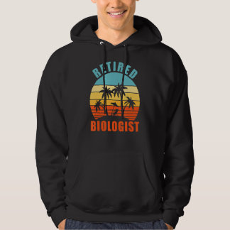 Retired Biologist Funny Biology Happy Retirement Hoodie