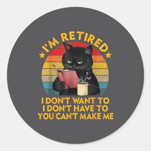 Retired Black Cat Coffee Funny Retirement 2026 Wom