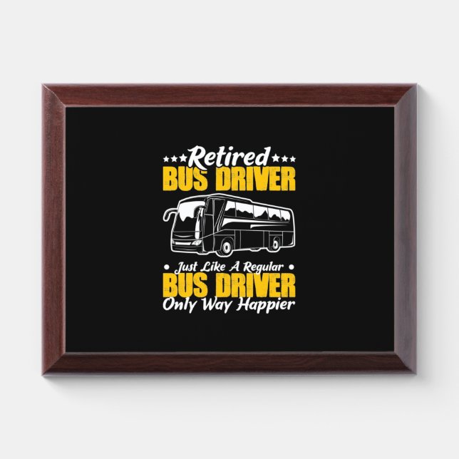 Retired Bus Driver Award Plaque (Horizontal)