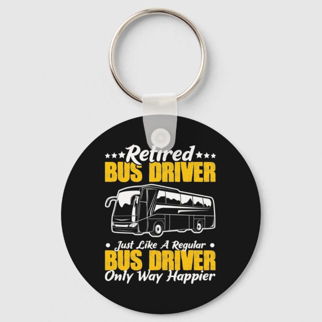 Retired Bus Driver Keychain (Front)