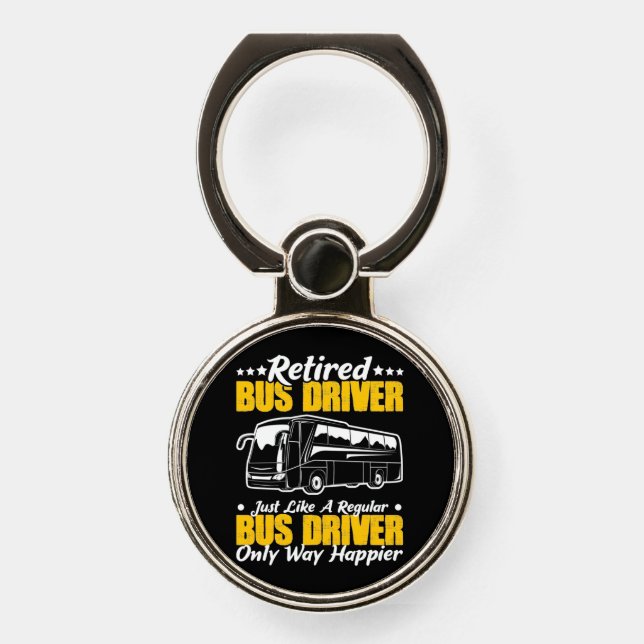 Retired Bus Driver Phone Ring Stand (Front)