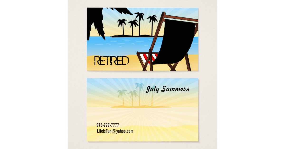 Retired business cards Zazzle