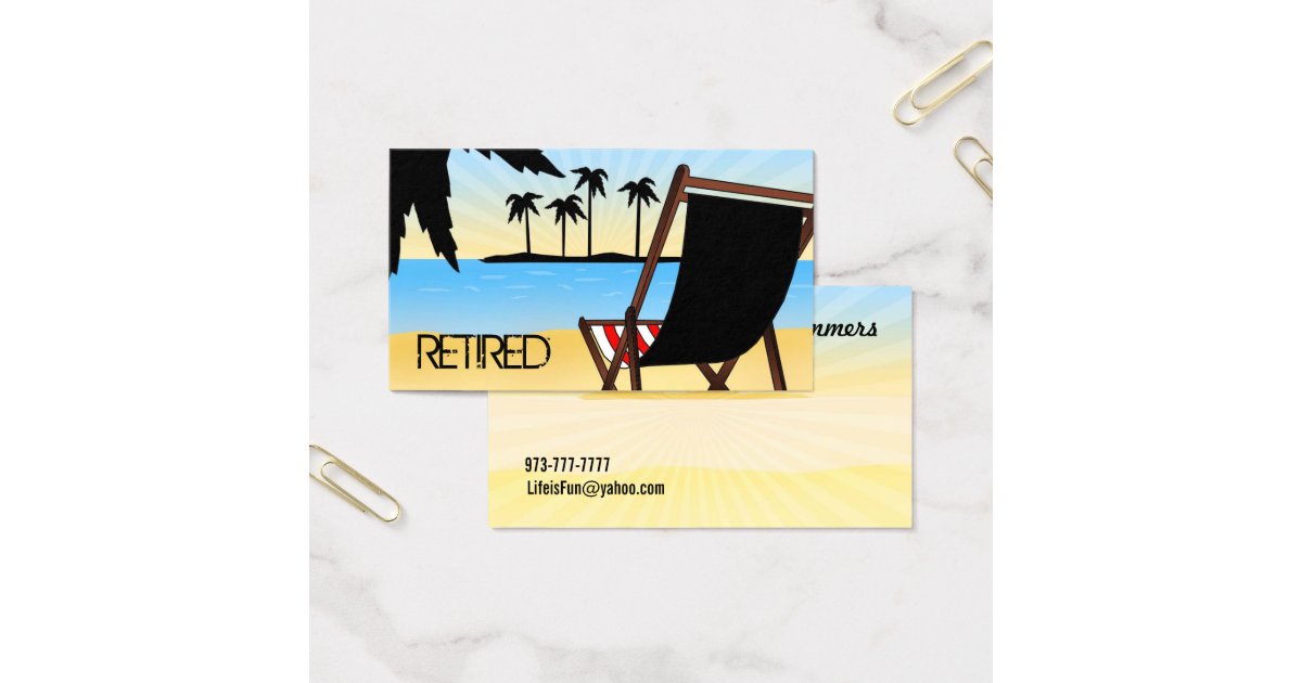 Retired business cards Zazzle