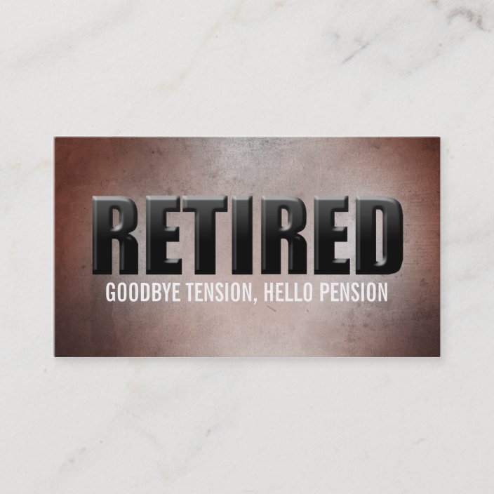 Retired Business Cards | Zazzle.com