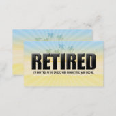 Retired Business Cards (Front/Back)