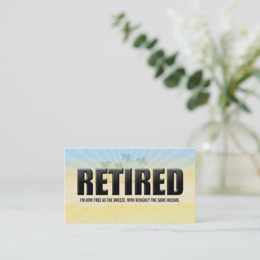 Retired Business Cards | Zazzle