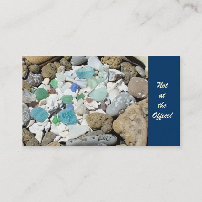 Retired Business Cards Not at the Office Beach (Front)