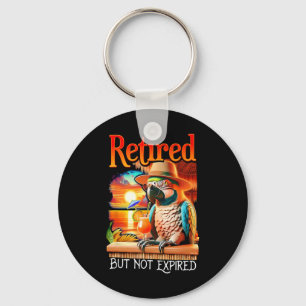 Retired But Not Expired Parrot Summer Vacation Ret Keychain