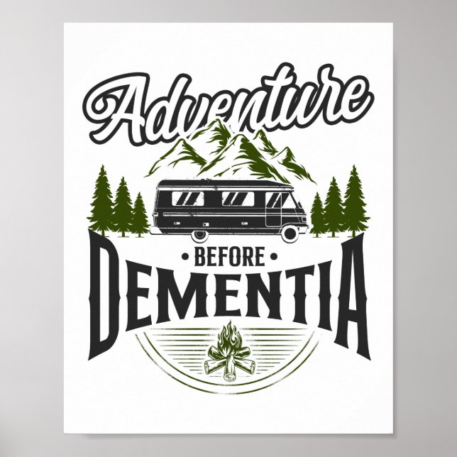 Retired Camping Adventure Before Dementia Poster (Front)
