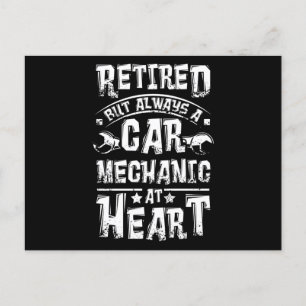 Retired Car Mechanic Postcard
