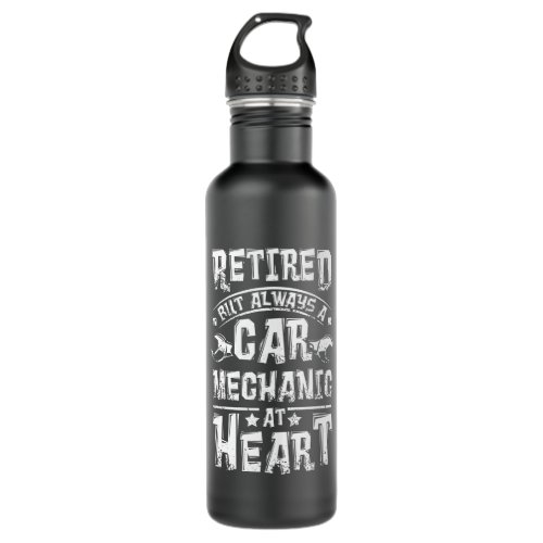 Retired Car Mechanic Stainless Steel Water Bottle