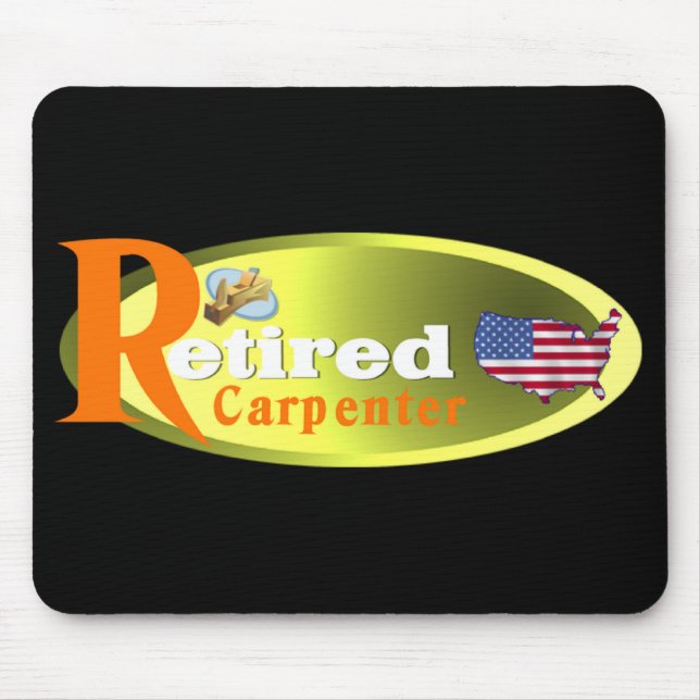 Retired Carpenter USA Mouse Pad (Front)