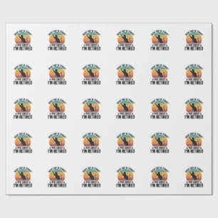 Retired Cat Vintage Sunset Funny Quote T-Shirt Des Wrapping Paper