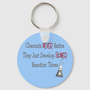 Retired Chemist Gifts Keychain