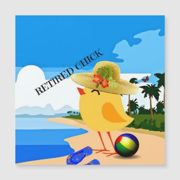 Retired Chick...at The Beach  Of Course by RetirementGiftStore at Zazzle