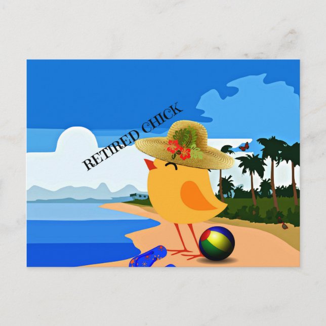 Retired Chick - Humor Postcard (Front)