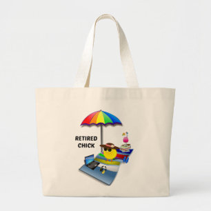 Retired Chick Large Tote Bag