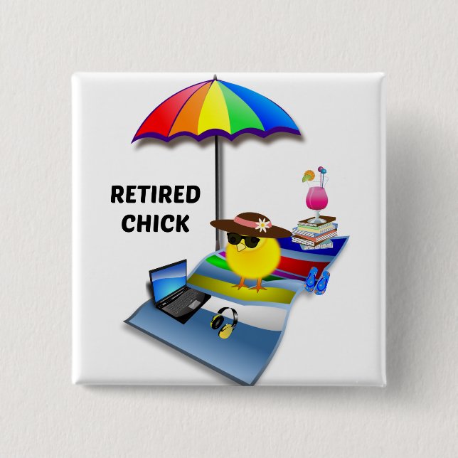 Retired Chick Magnet Button (Front)