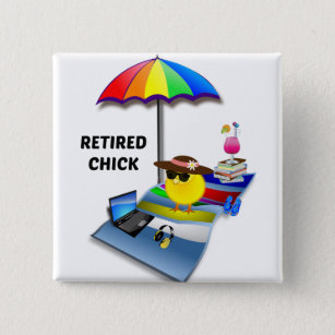Retired Chick Magnet Button
