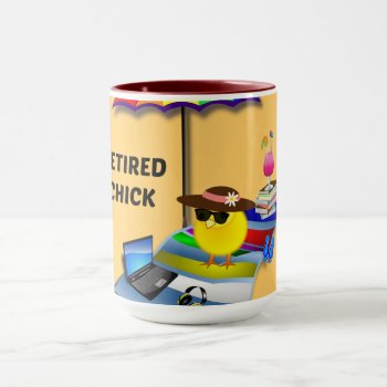 Retired Chick Mug by RetirementGiftStore at Zazzle