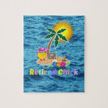 Retired Chick...oh  So Cute Jigsaw Puzzle by RetirementGiftStore at Zazzle
