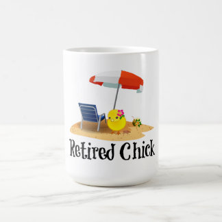 Retired Chick on the Beach Coffee Mug