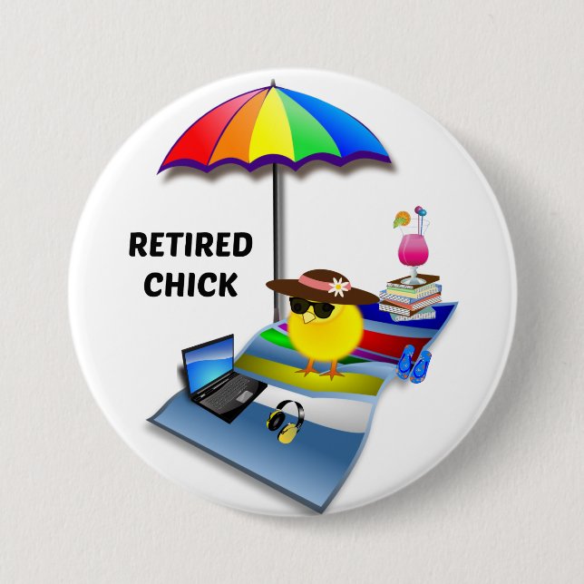 Retired Chick Pinback Button (Front)