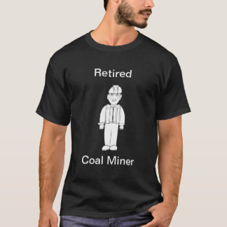 Retired Coal Miner Outline Drawing Tshirts